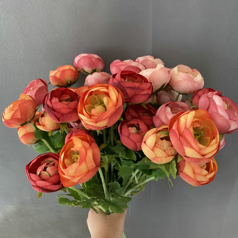 6 pièces de fleurs artificielles en soie