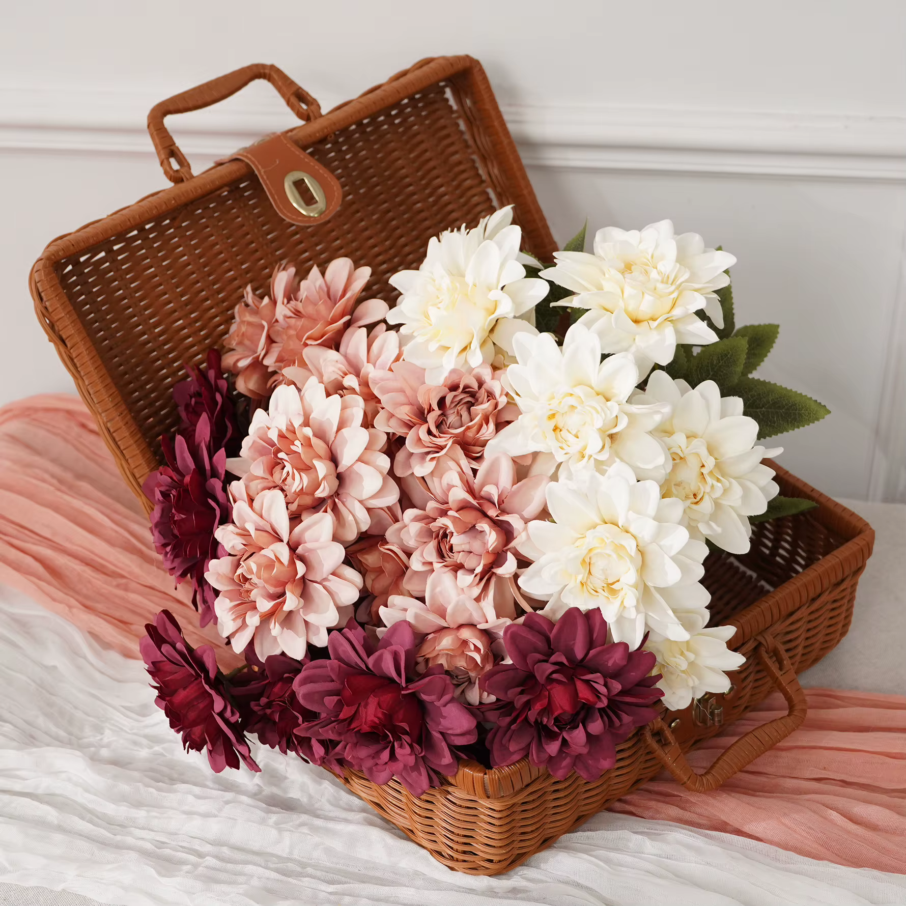 Fleur artificielle XUELY X8413 Dahlia pour arrangement floral