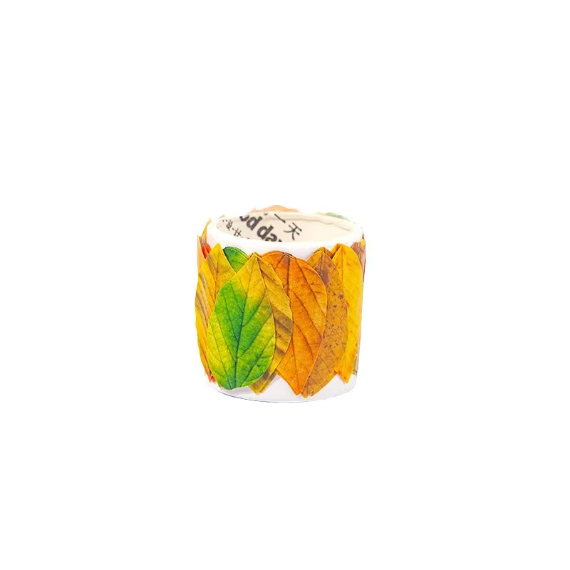 Série de feuilles d'automne jaunes 50 pièces