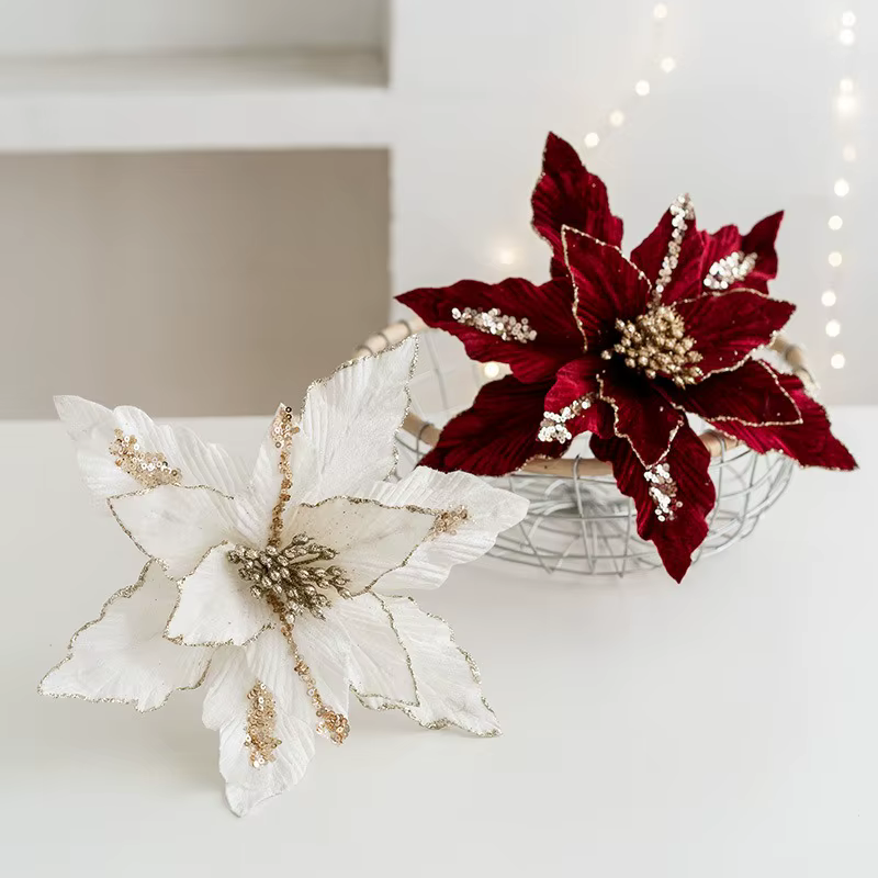 Fleur de Noël artificielle de haute qualité