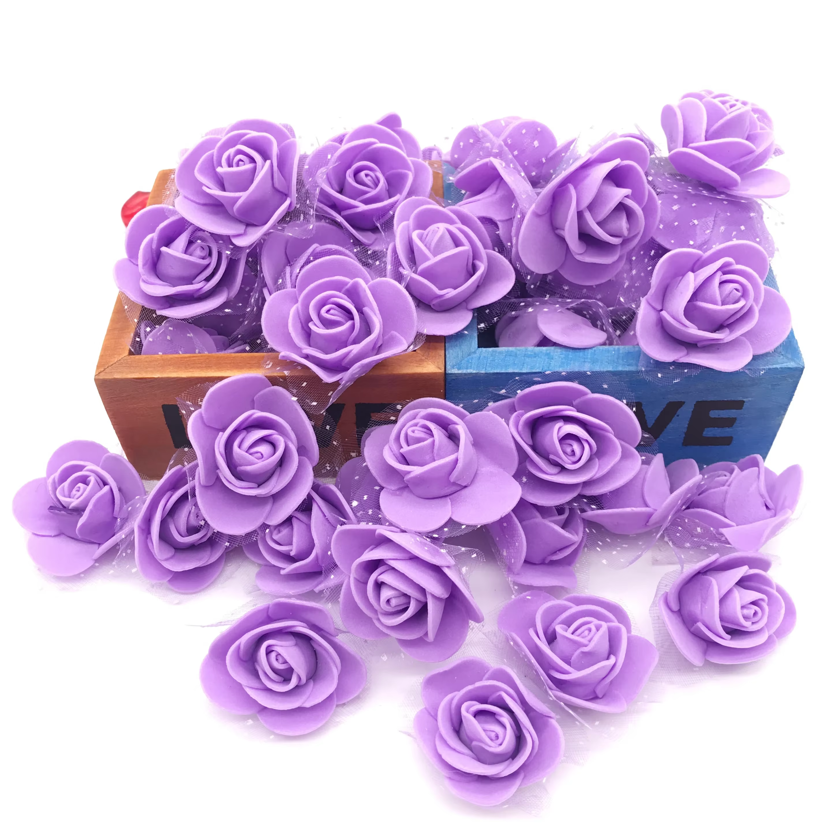 Roses en mousse de polyéthylène