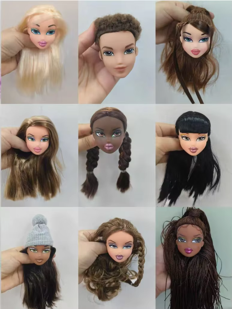 Tête de poupée Bratzdoll originale et magnifique, accessoires de maquillage pour poupées Bratzillaz, accessoires de déguisement pour filles