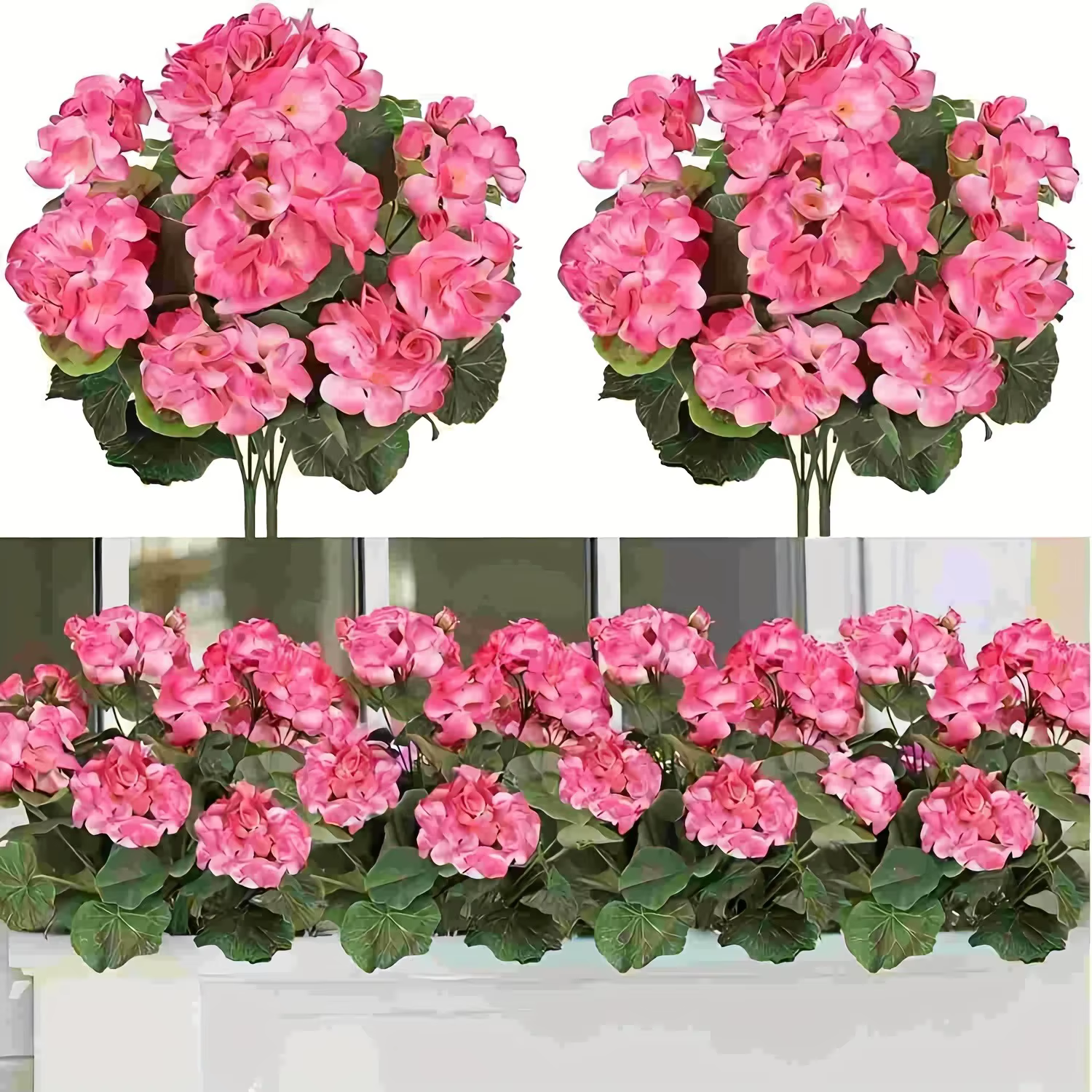 1/5 pièces plante artificielle soie bégonia fleur extérieur jardin arc protection UV mariage mariée maison bonsai fête de noël bricolage cadeau