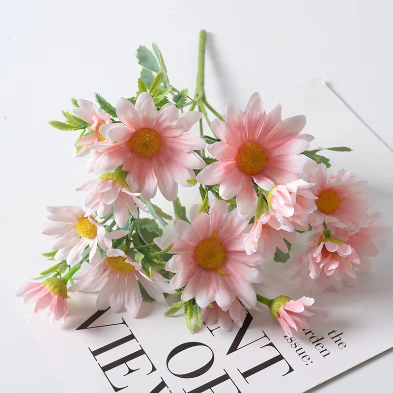 Fleur artificielle de soleil et de chrysanthème