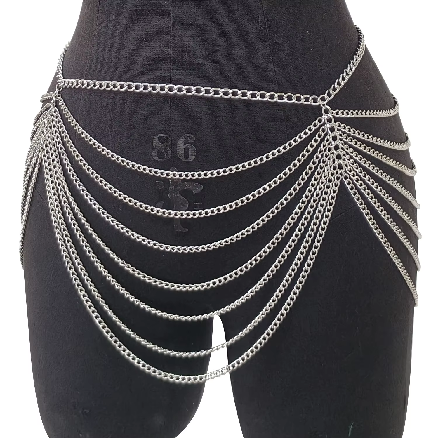 Chaîne de taille décorative pour jupe midi sexy, chaîne de taille à pampilles, accessoires pour fille audacieuse, chaîne de taille ajourée