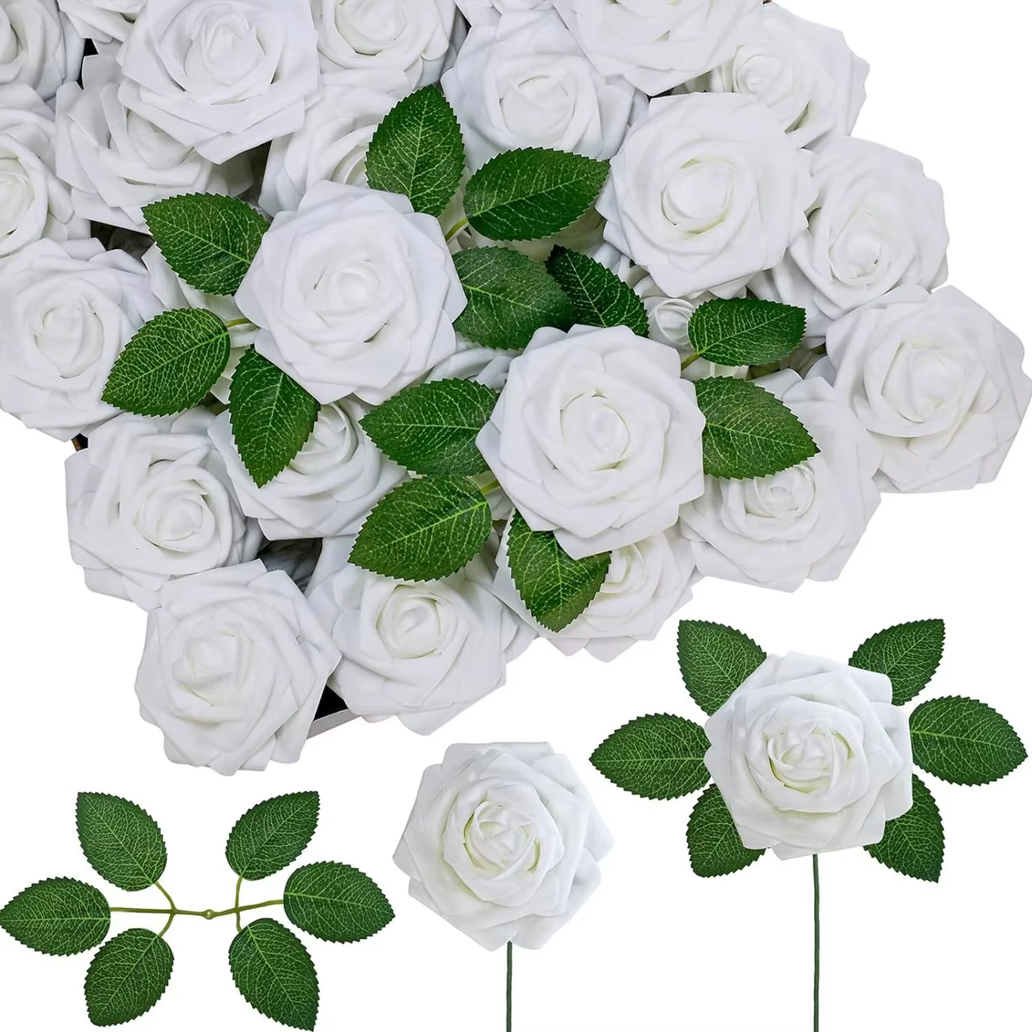 PE mousse Rose fleur artificielle mariage mariée Bouquet accessoire guirlande maison vase table extérieur jardin festival fête bricolage décor