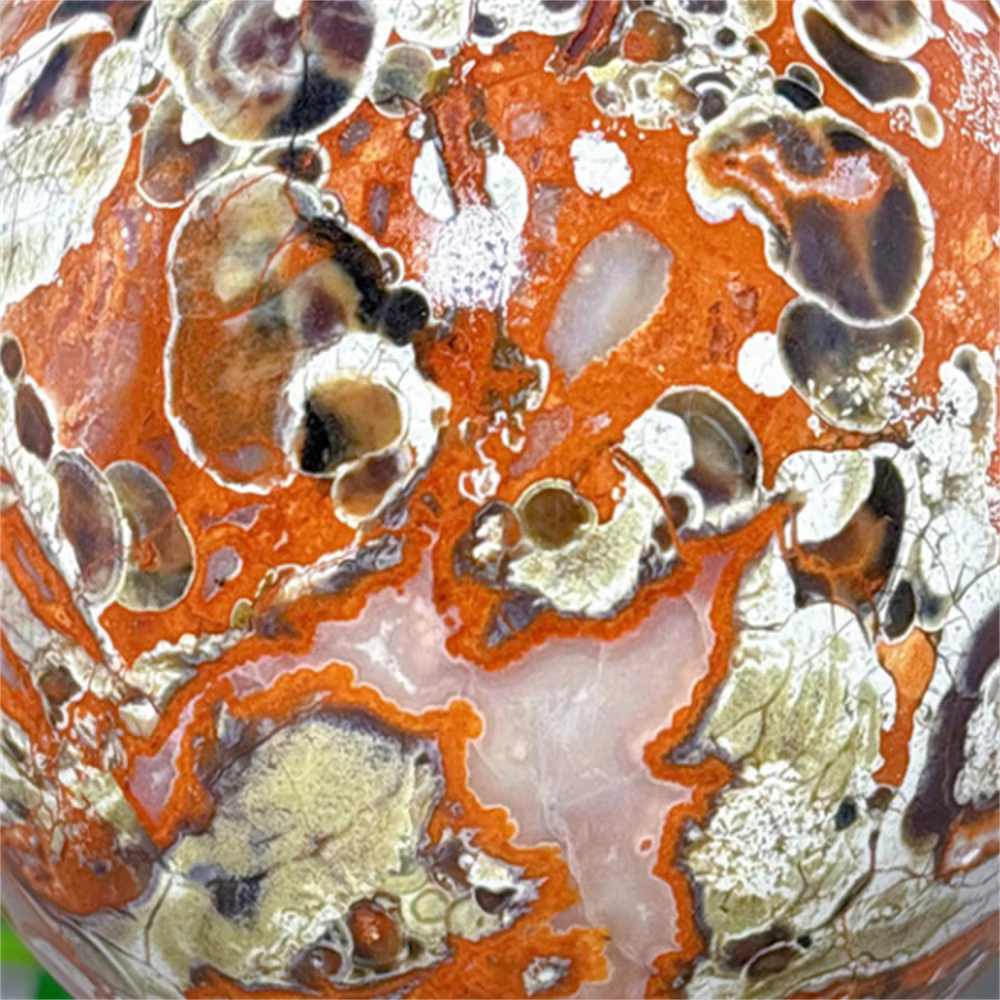 Sphère d'agate florale en cristal