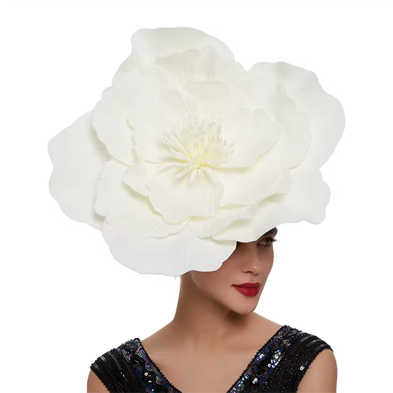 Femmes grande fleur bandeau de cheveux arc fascinateur chapeau coiffure maquillage de mariée bal Photo Shoot