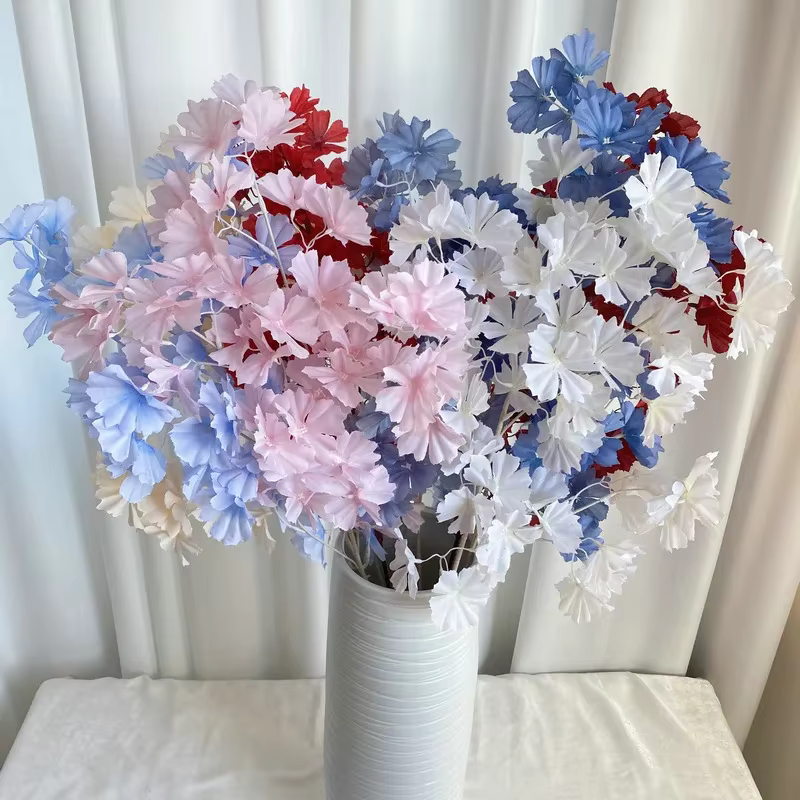 Fleur lilas artificielle en soie