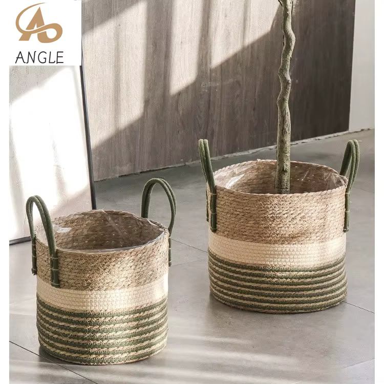 Panier en osier naturel pour jardinière