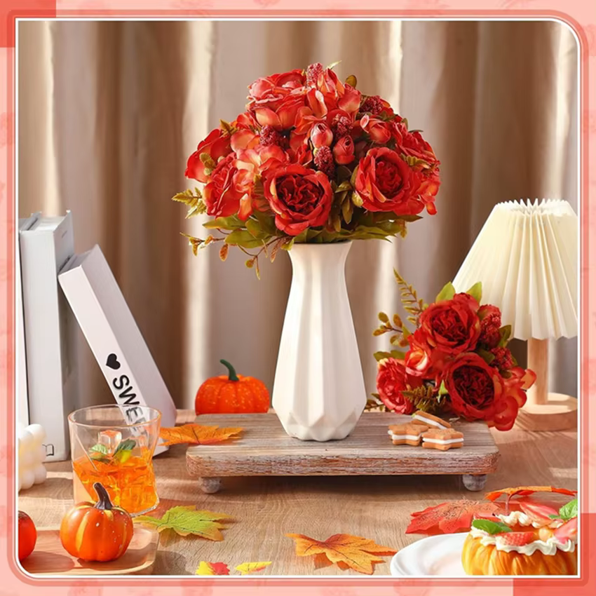 Fleurs artificielles Festival Couronne De Mariage Jardin Rose Bud Arch Faux Pivoine Bouquet Vase Chambre Décoration De La Maison En Soie Hortensia Prop