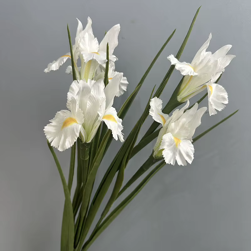 Fleurs d'iris artificielles en soie