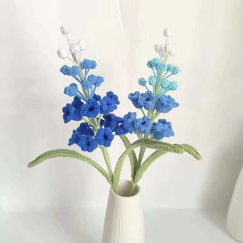 Bouquet de jacinthes en laine tissée