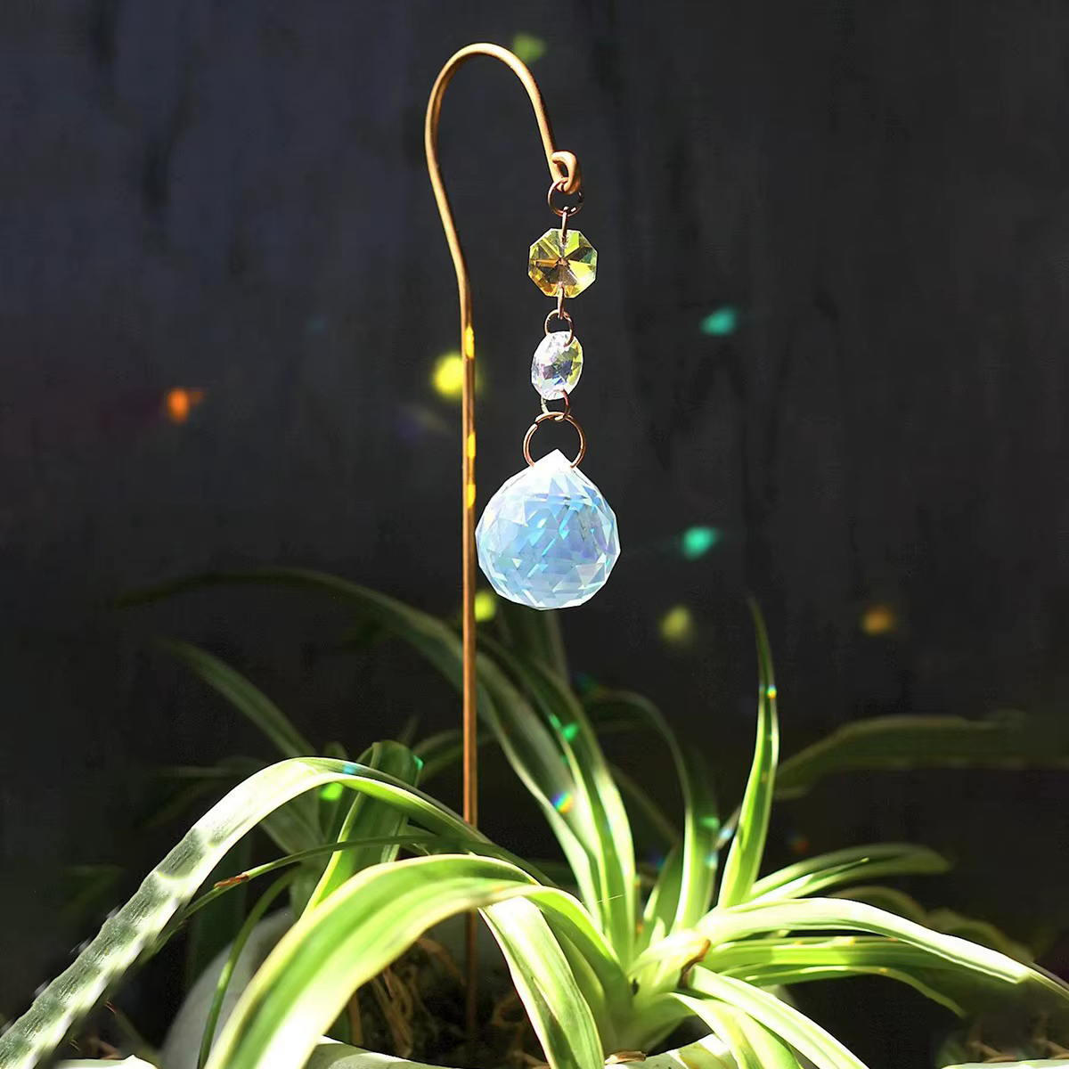 Attrape-soleil boule de cristal POTS de fleurs Pile plante souches plantes en pot intérieur extérieur suspendu