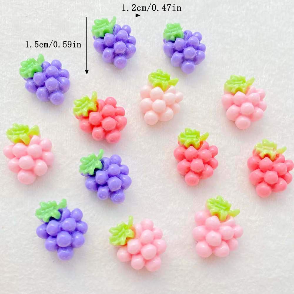 Raisins de fruits mignons en résine vibrante