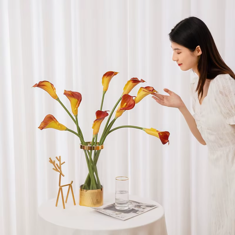 Fleur artificielle PU Calla Lily pour la décoration de mariage