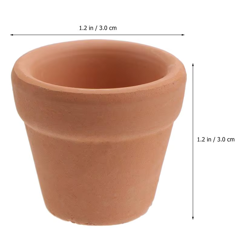 Poterie en céramique 3x3cm