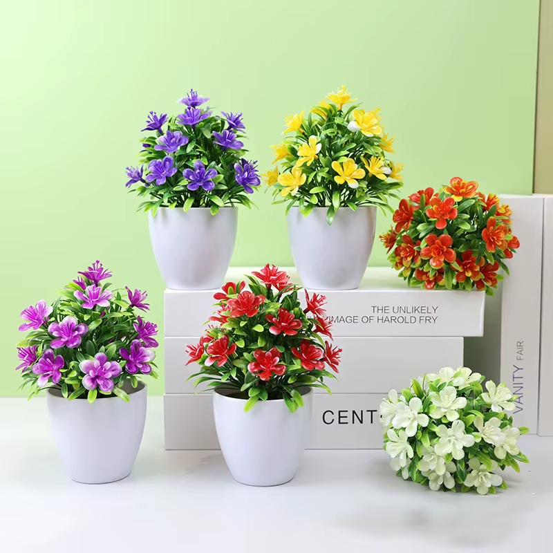 Fleurs artificielles à cinq feuilles de prune