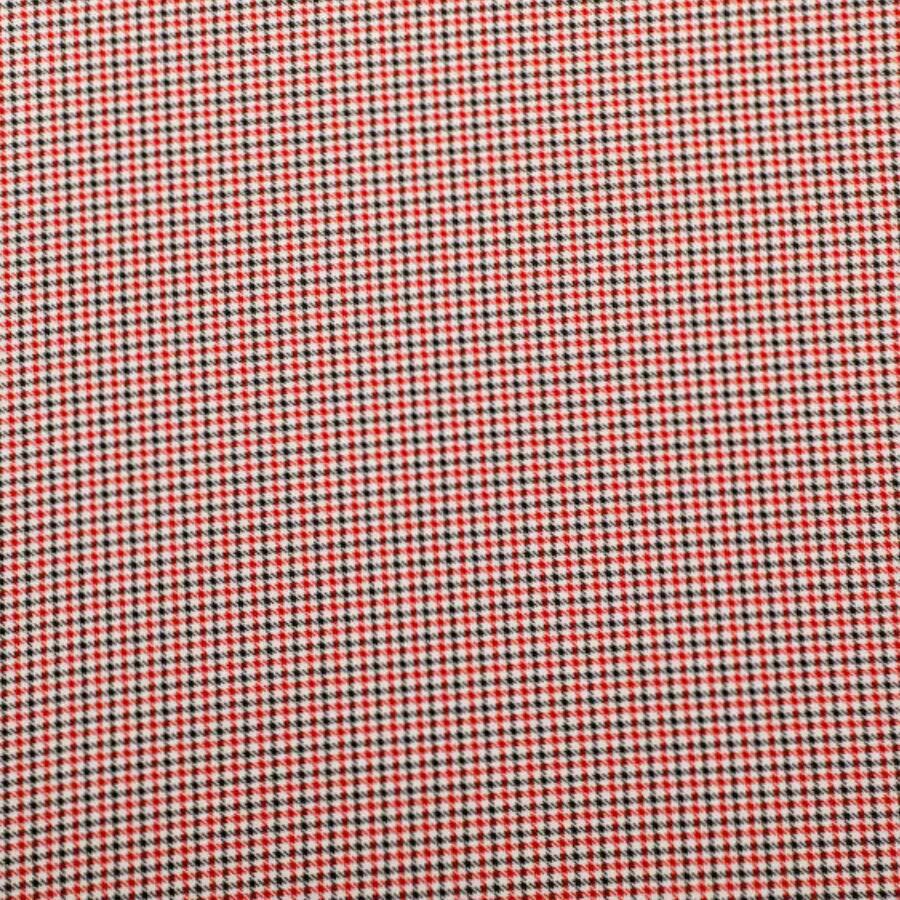 Tissu en coton imprimé avec grille de fleurs de roses rouges