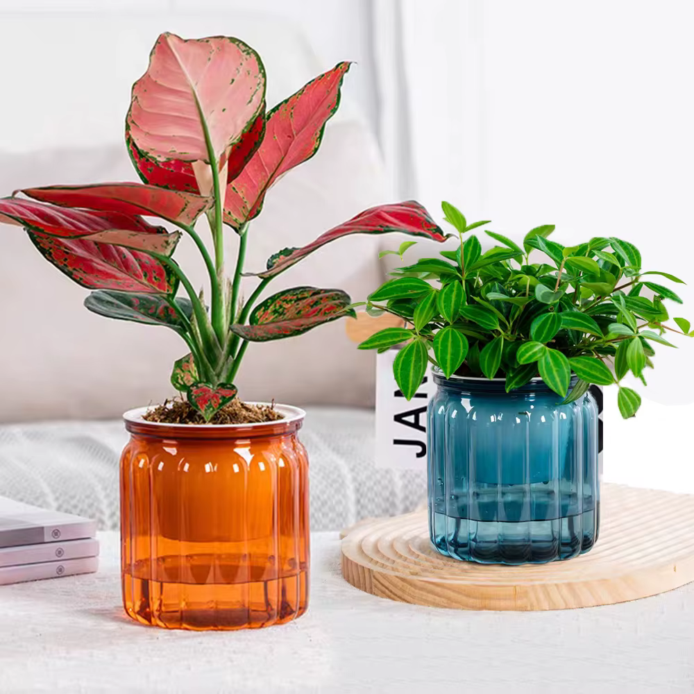 Pots de fleurs en plastique pour table