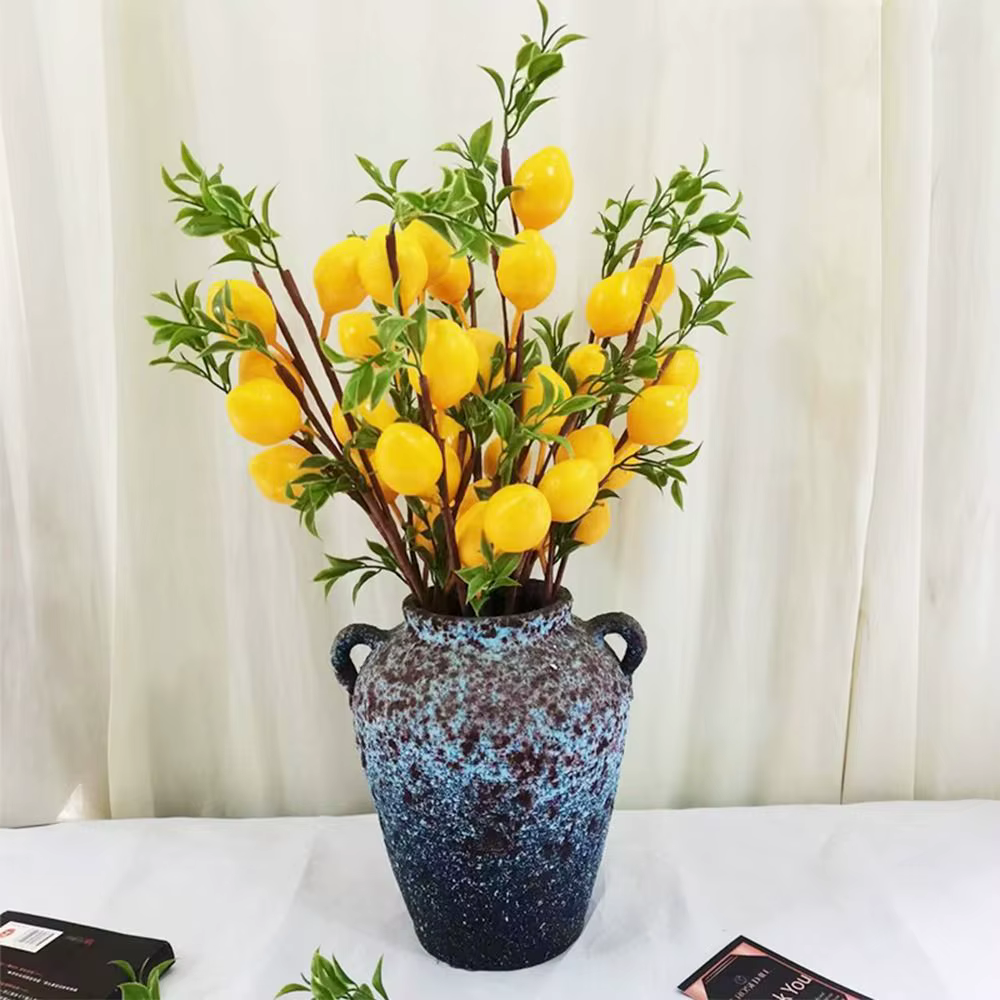 Branche de citron artificielle en plastique