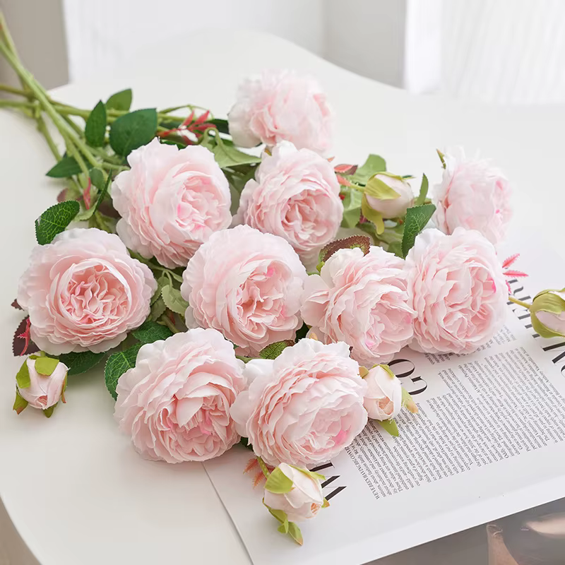 InjRose-Bouquet de Fleurs Artificielles Roses