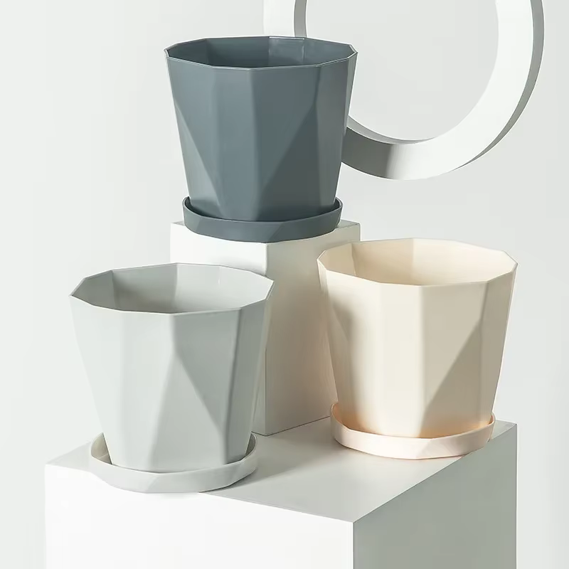 Pots de fleurs en plastique pour intérieur et extérieur