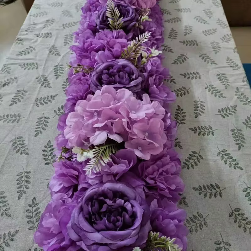 Fleur violette artificielle pour Table à manger de mariage