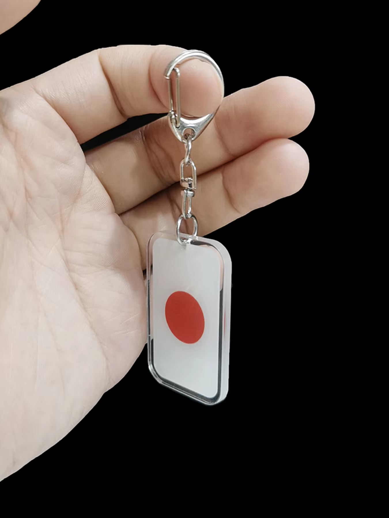 Porte-clés drapeau japonais en acrylique, 1 pièce, sac à dos et accessoires clés, cadeaux pour amis.