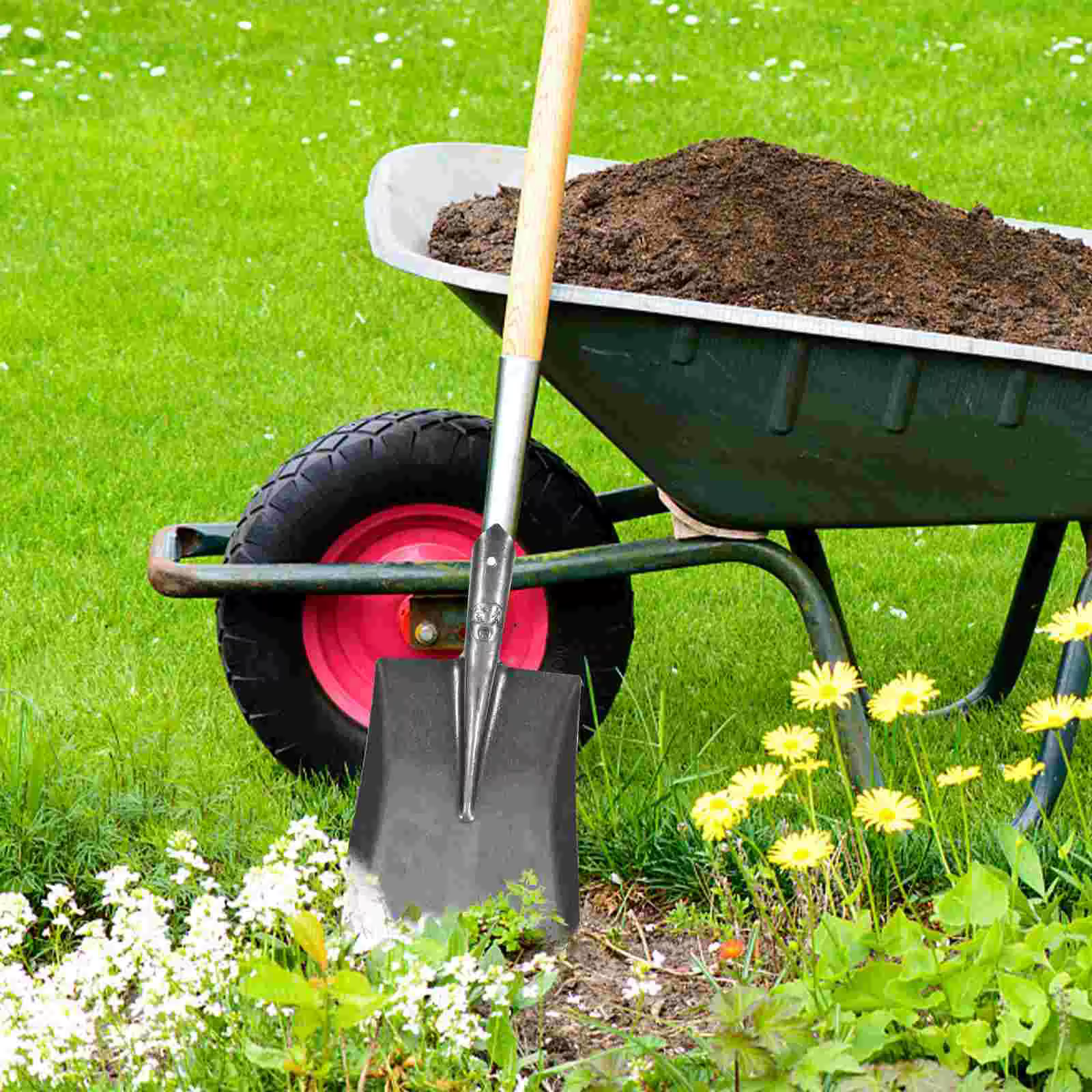 Pelle de jardin en métal et acier