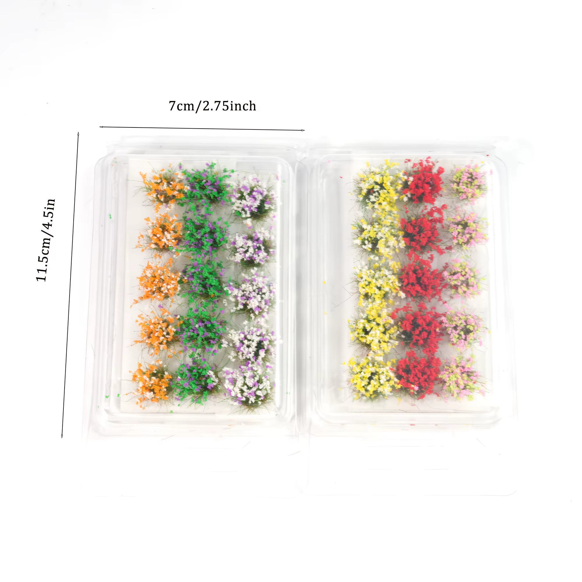 15tufts grappes de fleurs colorées miniatures pour Micro paysage