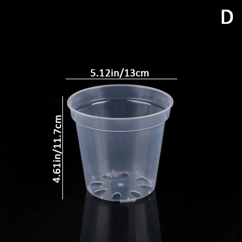 Pot de jardinière rond Transparent en plastique Durable