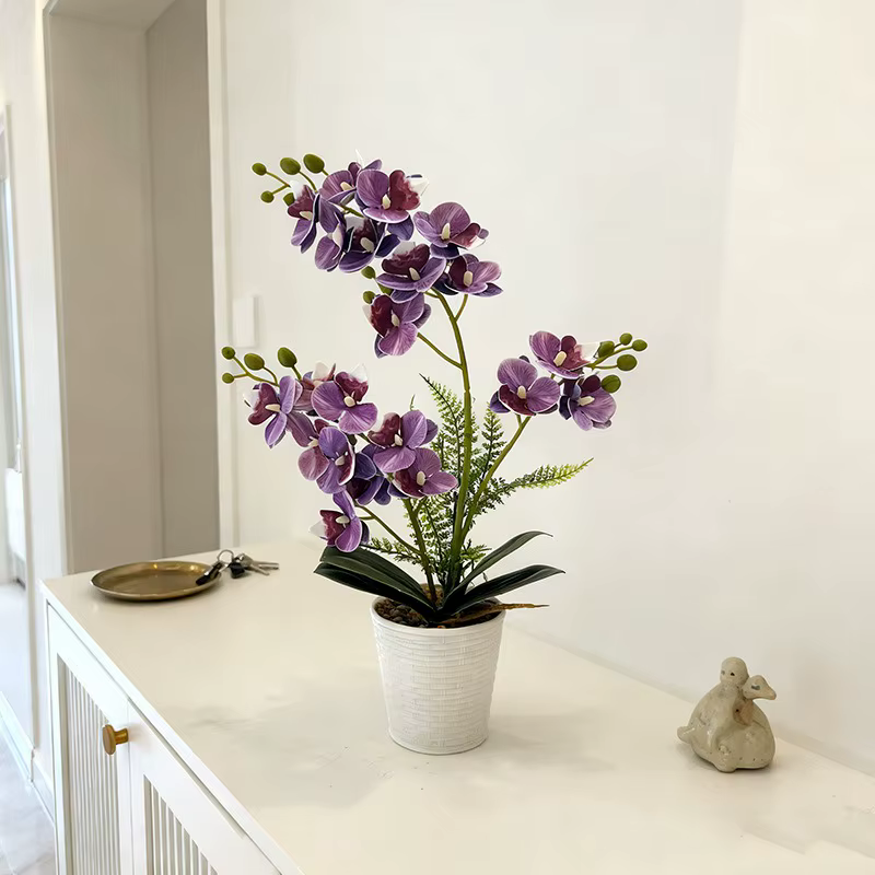 Plantes en pot artificielles en forme d'orchidée papillon 21