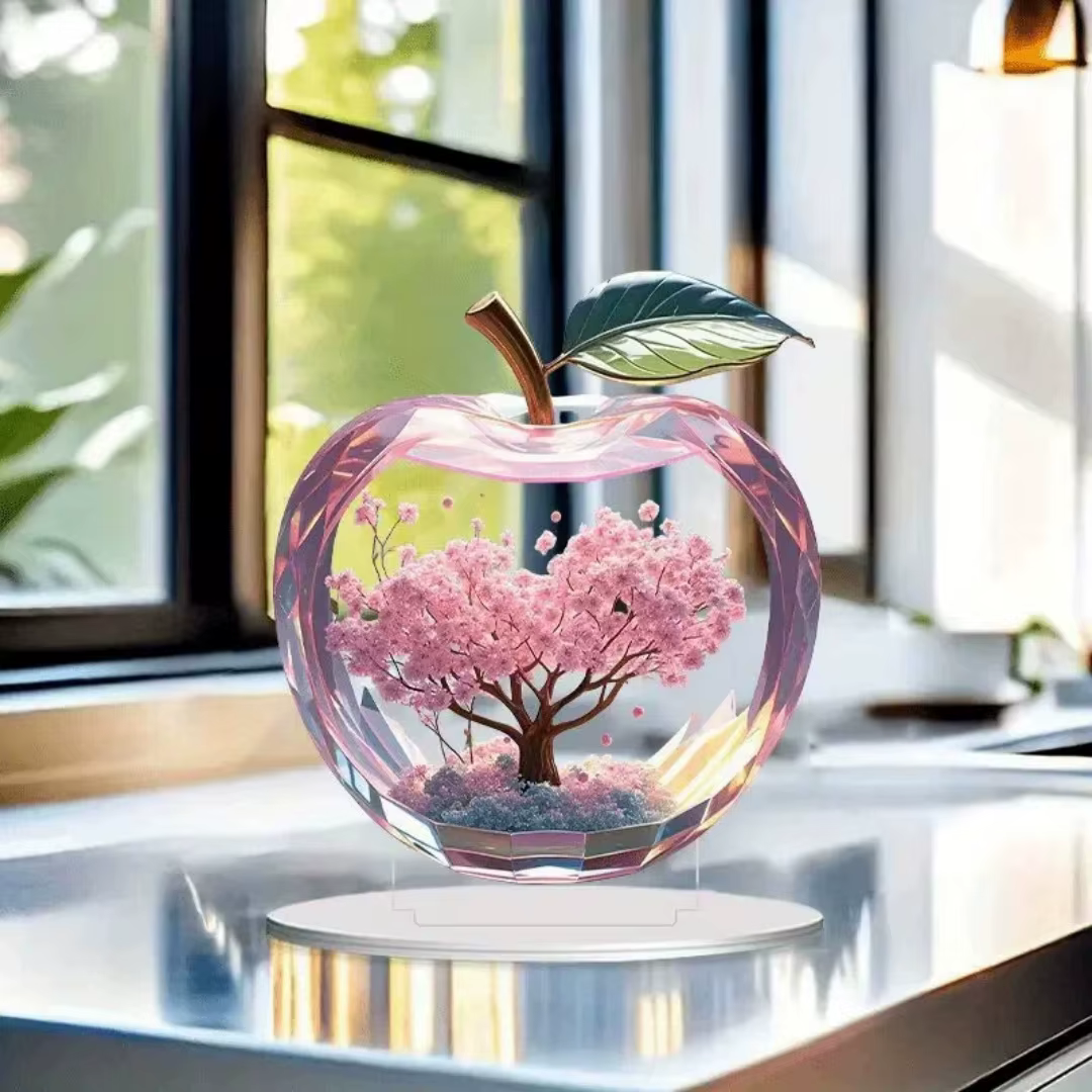 Fleurs de cerisier romantiques en forme de pomme