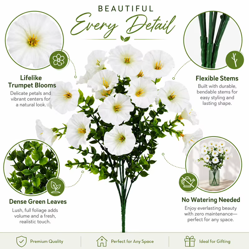 Fleurs artificielles en tissu de soie