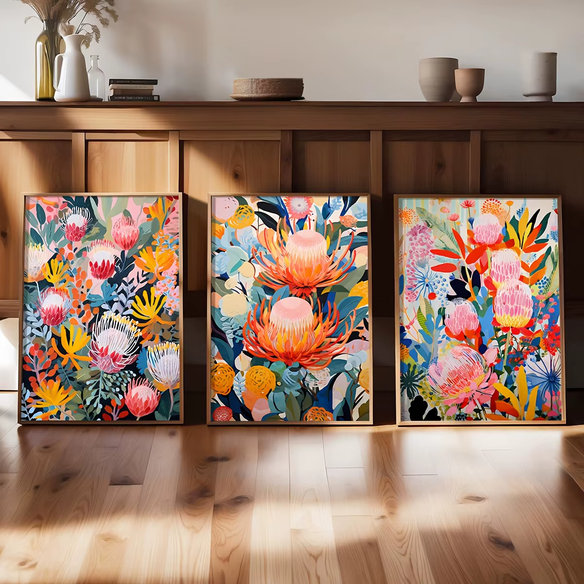 1/3 pièces australie Banksia fleurs plantes impressions sur toile fleur native affiches d'art mural pour galerie
