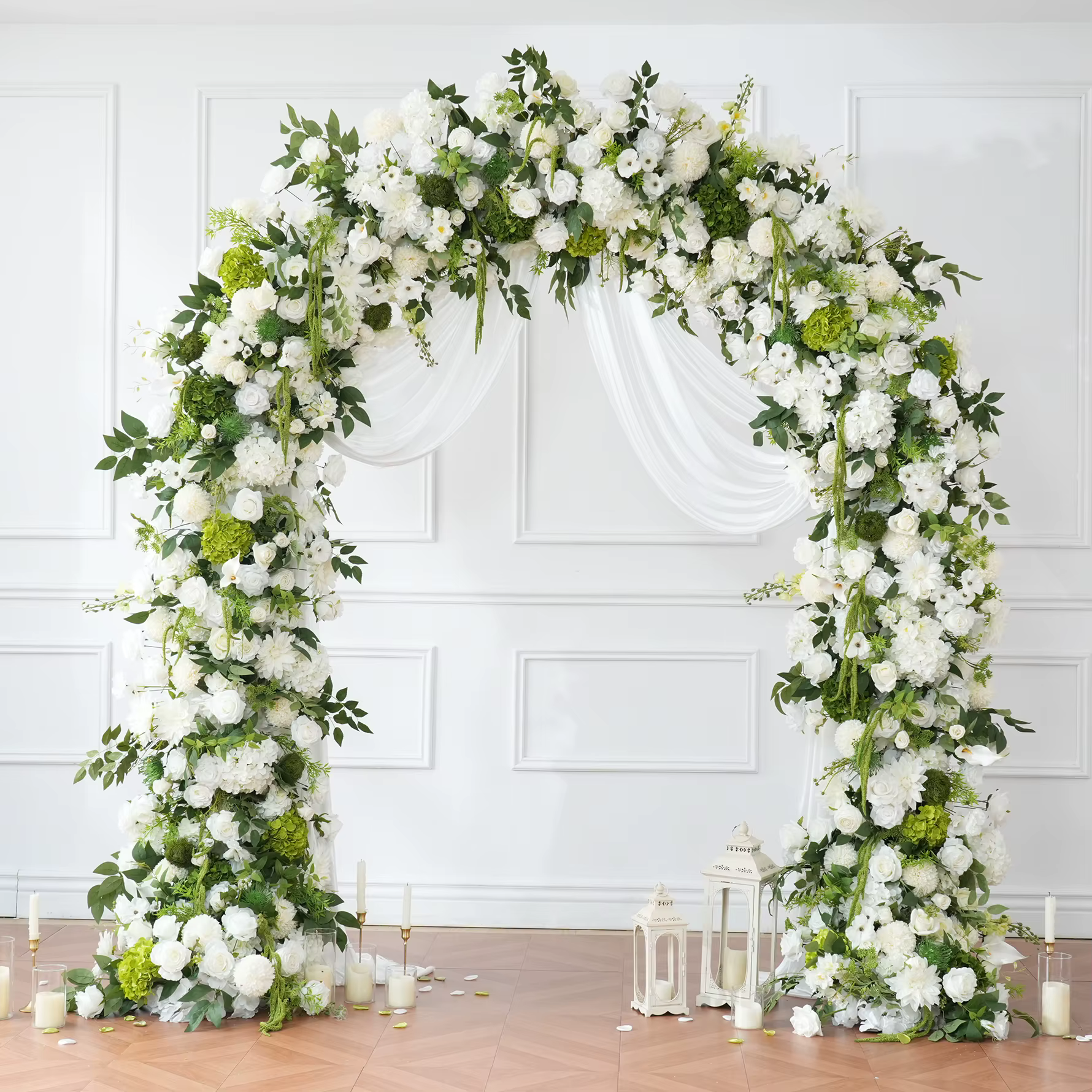 H9112 Hortensia Blanc Suspendu