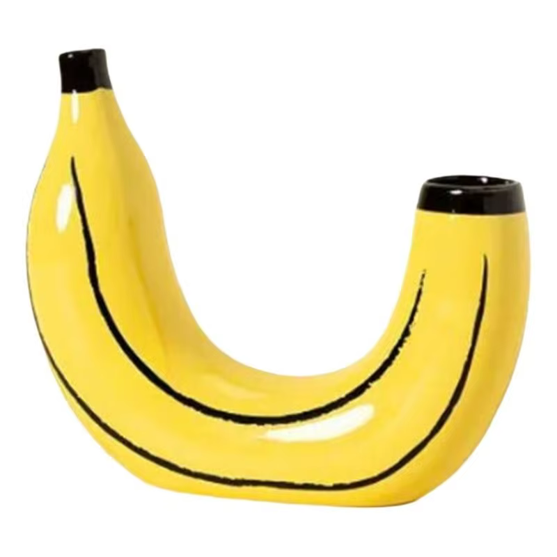 Vases artistiques en résine en forme banane pour décoration maison moderne l'affichage floral