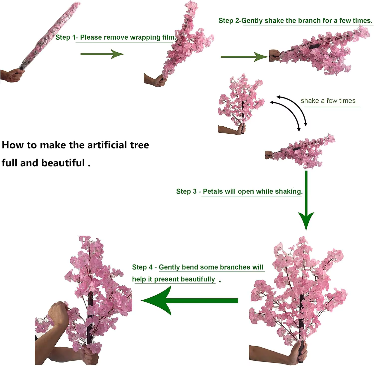 Arbre à fleurs de cerisier artificiel éternel