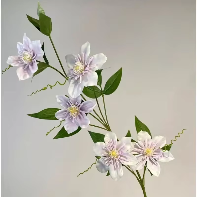 5 fleurs artificielles de Lotus en fil de fer