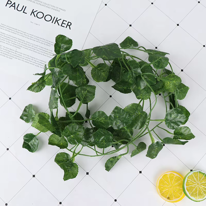 Feuilles de plantes vertes de vigne artificielles de 2.0m