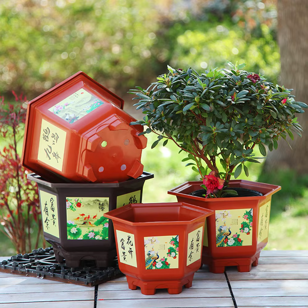 Pot de fleur en plastique durable