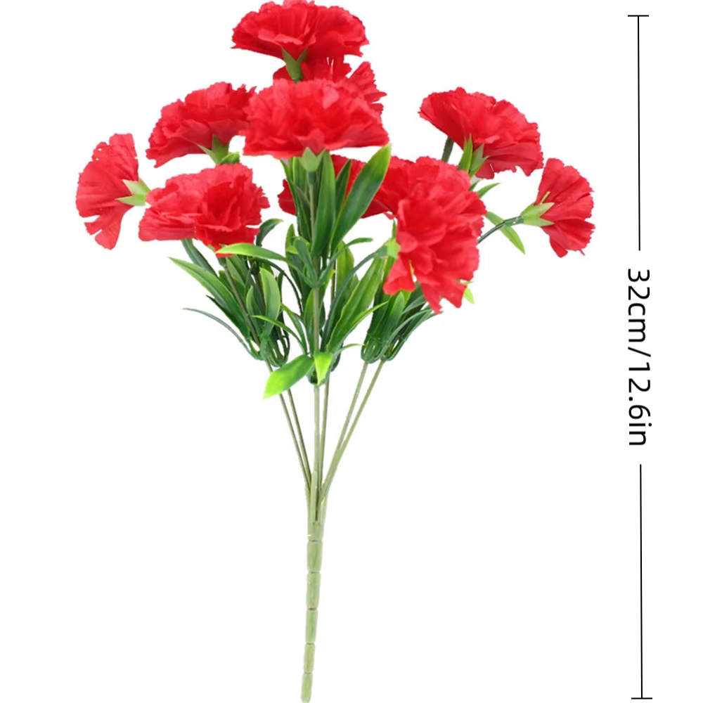 1 Bouquet de œillets, œillets en soie pour toujours