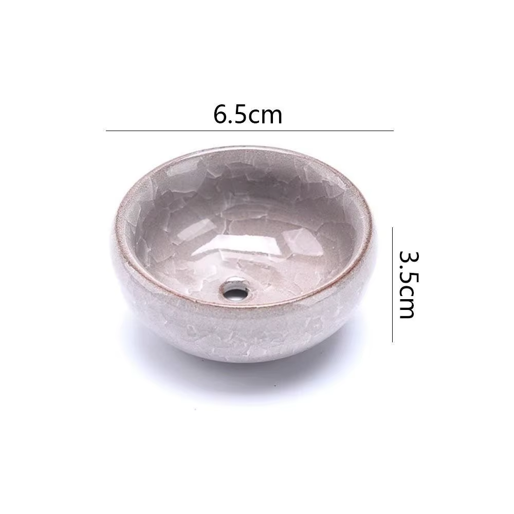 Pots de fleurs en céramique respirants effet glaçure craquelée
