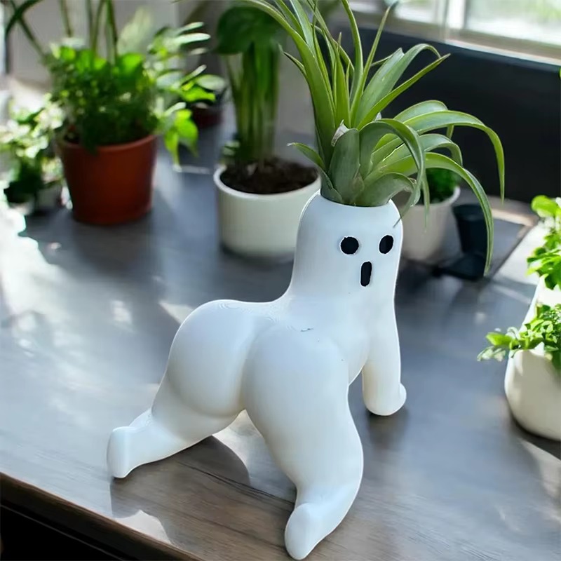 Pots de plantes, cadeau de farces amusant, jardinière fantôme de gros butin, présentoir de plantes à Air, décoration de jardinière