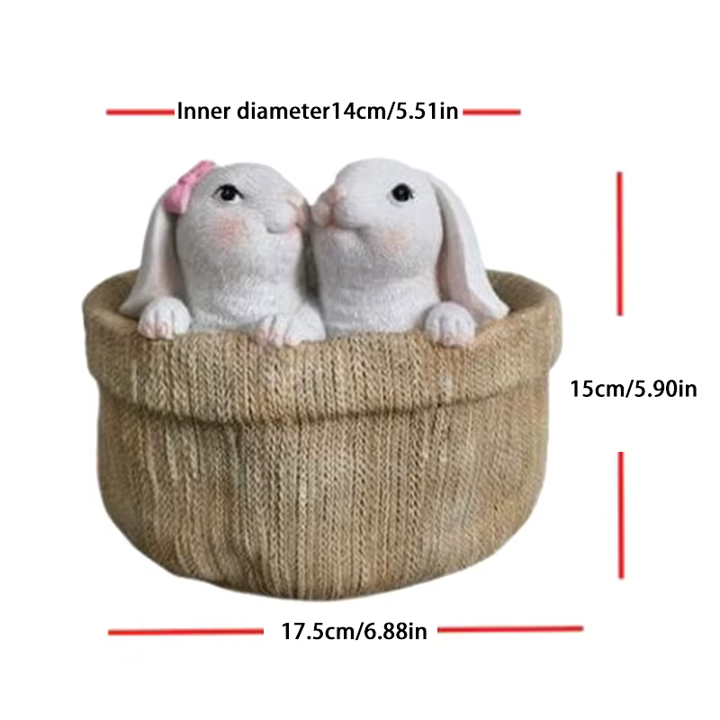 Pot de fleur de lapin de pâques