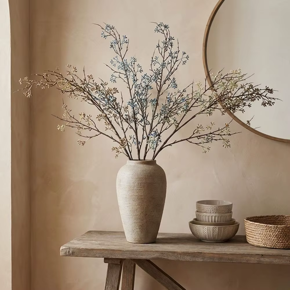 Branche d'eucalyptus artificielle faite à la main avec baies