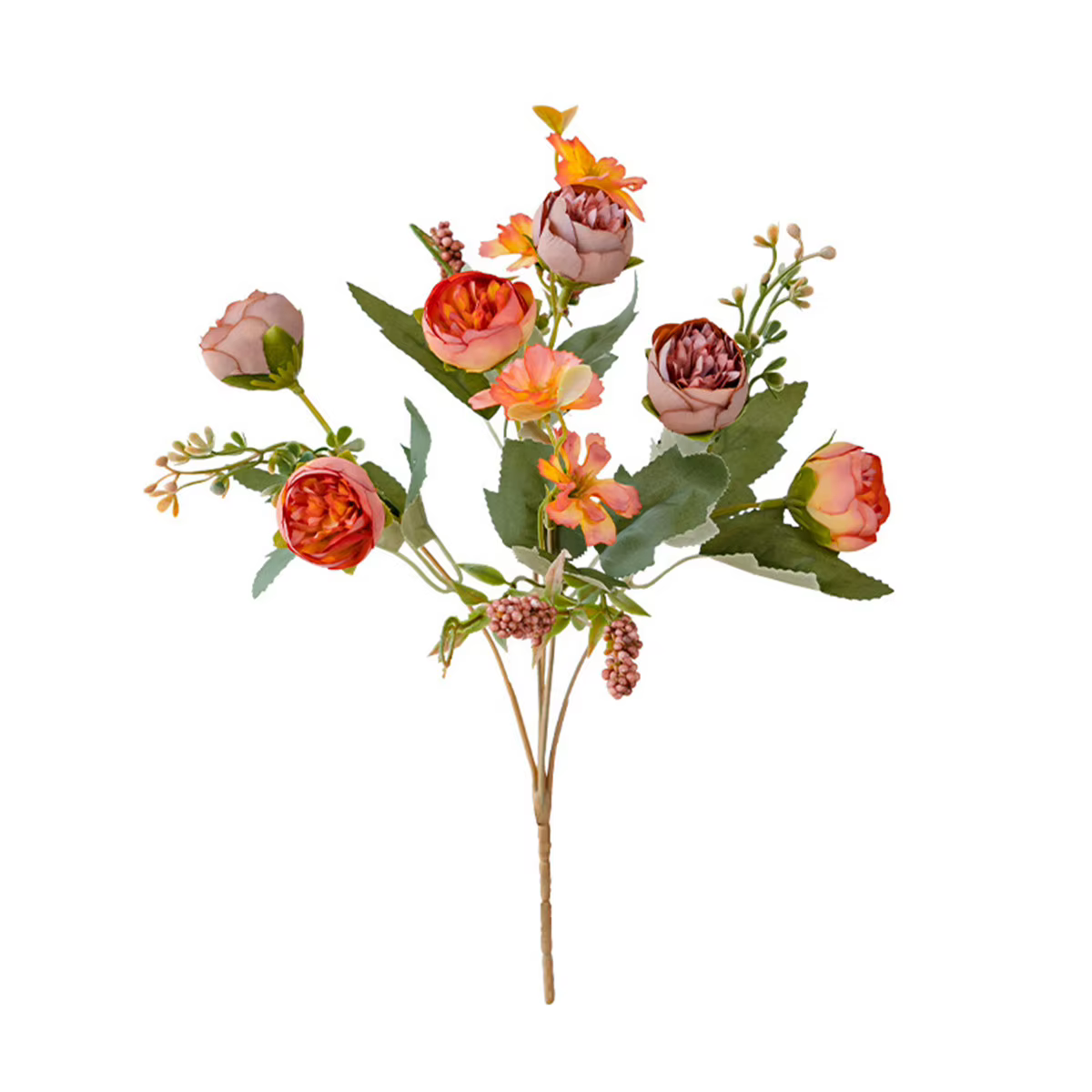 Fleurs artificielles en soie, roses, pivoines, couronne de thé, bouquet de mariée pour festival, mariage, décoration de maison, de chambre, de jardin extérieur, cadeau DIY, décoration d'arche