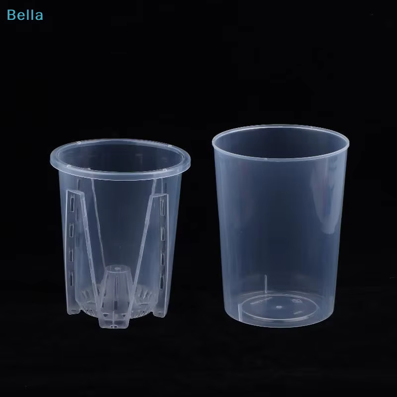 ♩ Pots à orchidées en plastique transparent avec trous