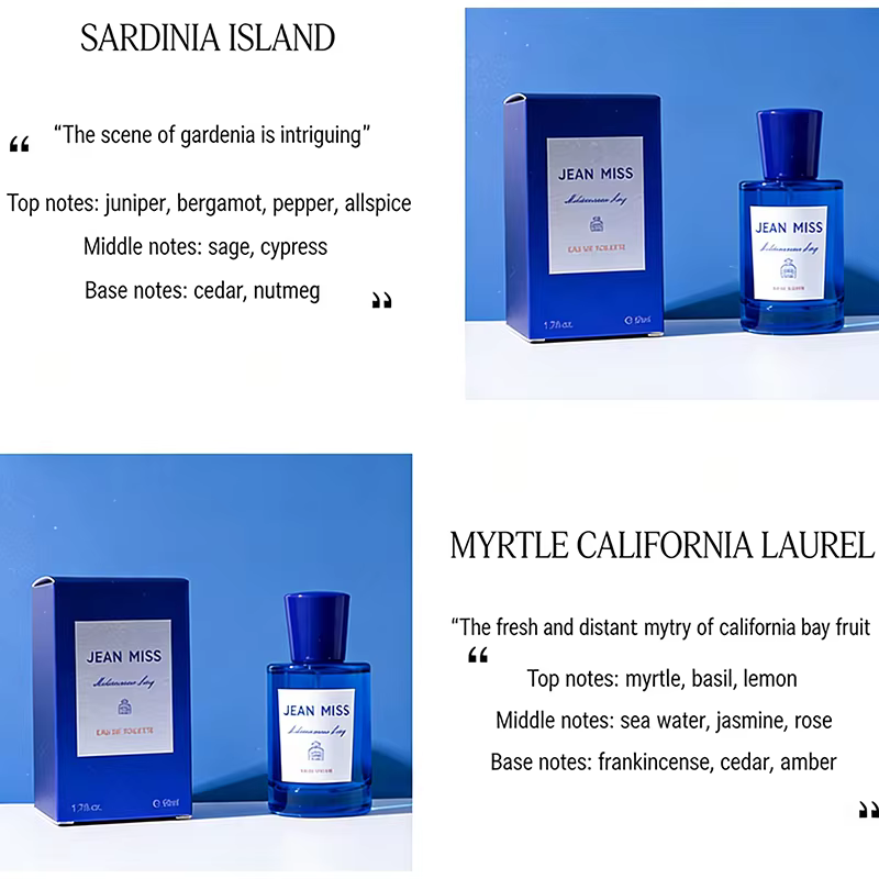 Parfum unisexe Brand Blue Méditerranéen, senteur fraîche et naturelle d'orange, de citron et de figue, eau de parfum fruitée longue durée en spray